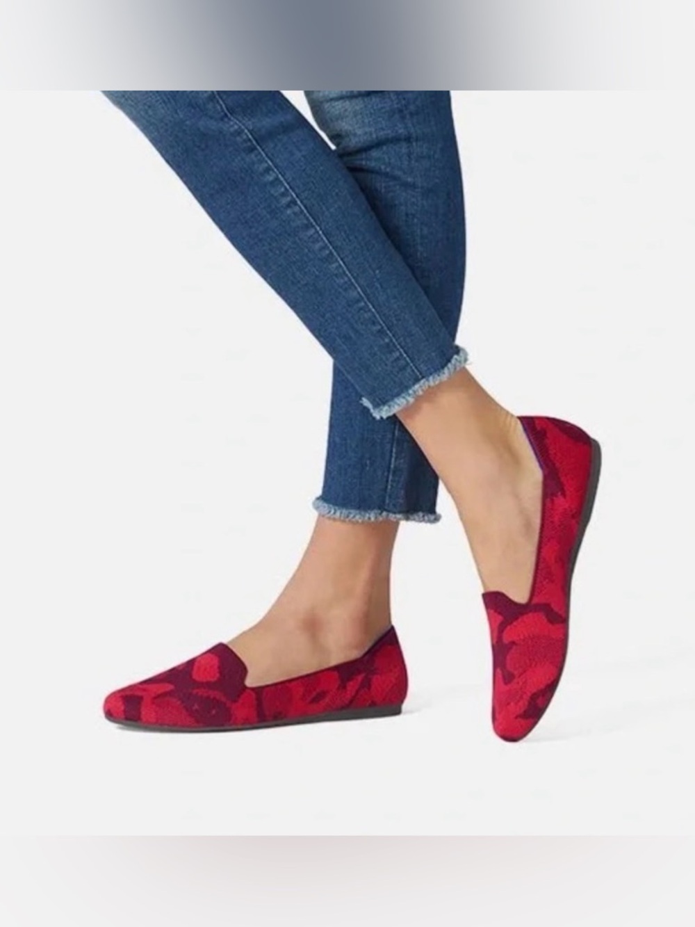 Rothy's The Loafter in discontinued Red Camouflage 8.5